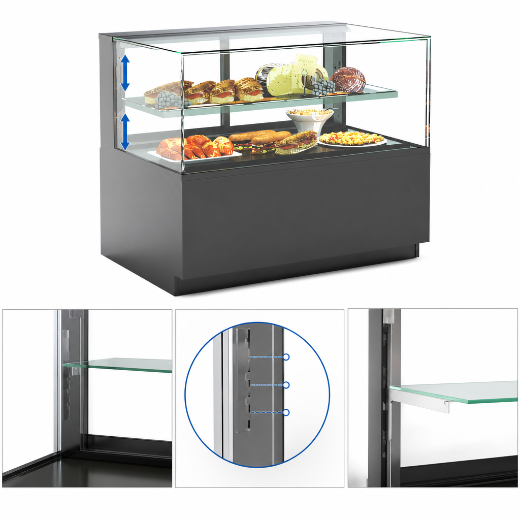 Adjustable Clear Glass Shelf