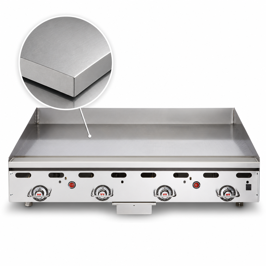 1-Inch Polished Steel Griddle Plate