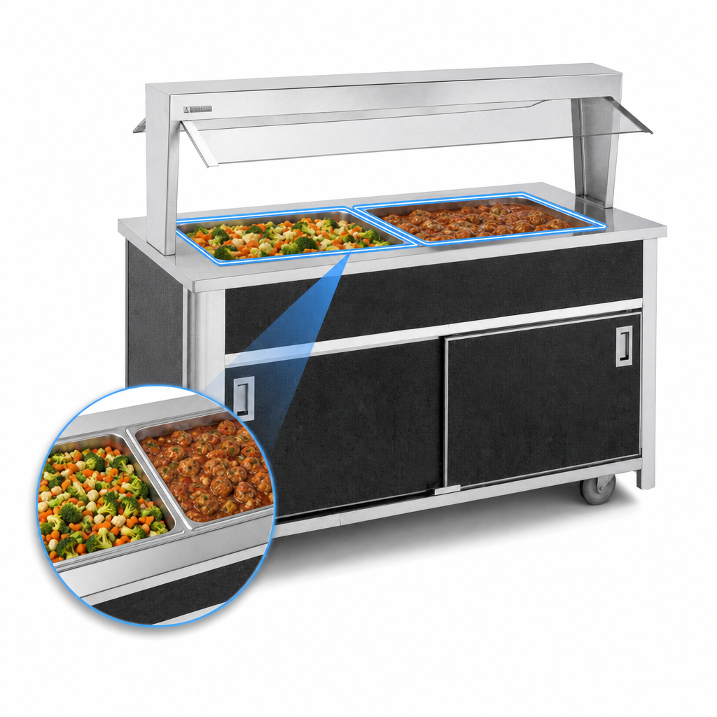 Two Full-Size Hot Food Wells