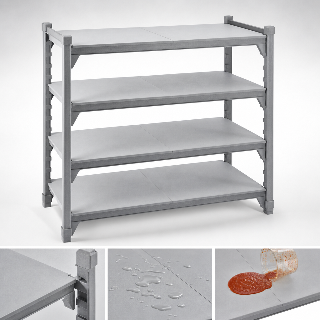 Four Solid Shelf Plates