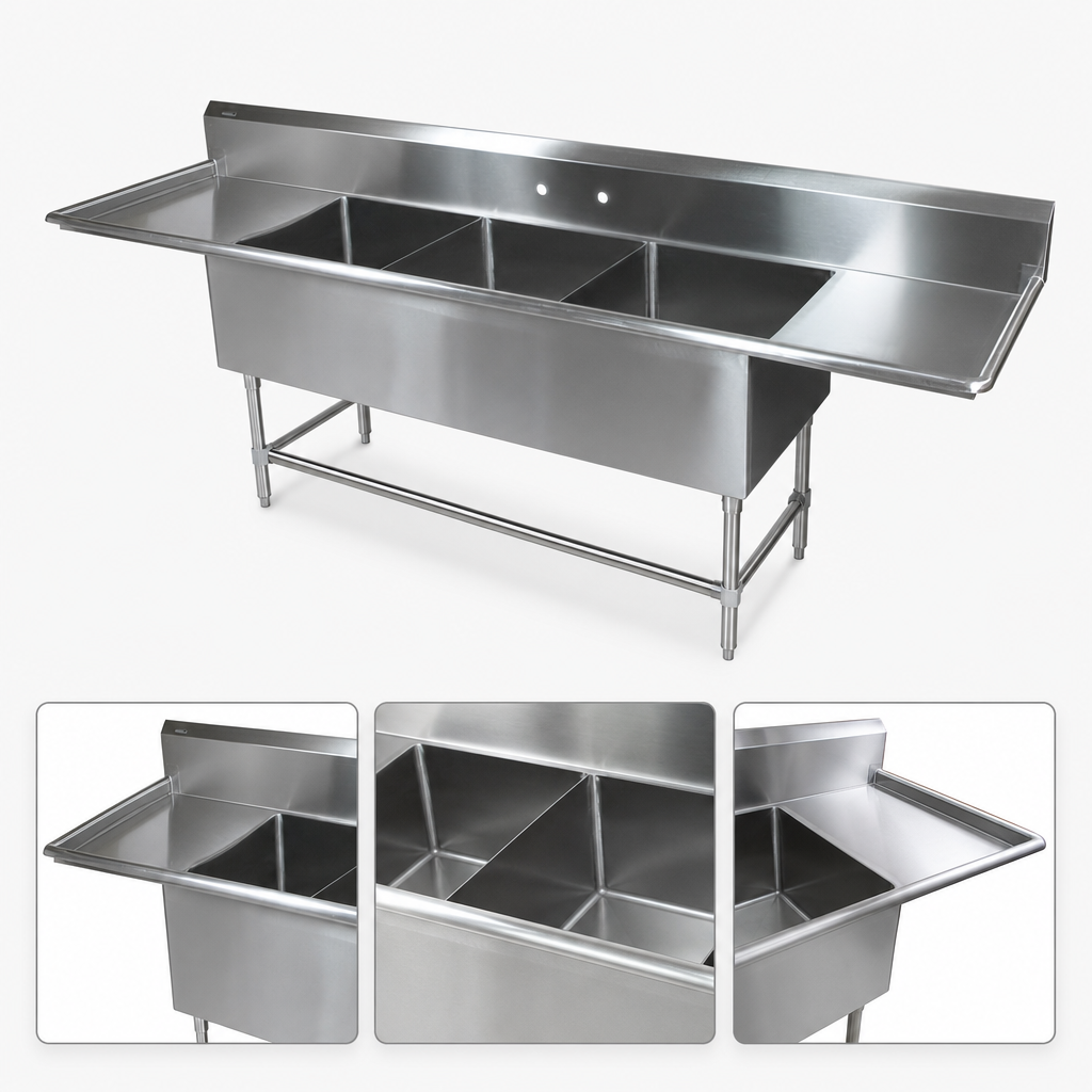 Three Compartment Sink