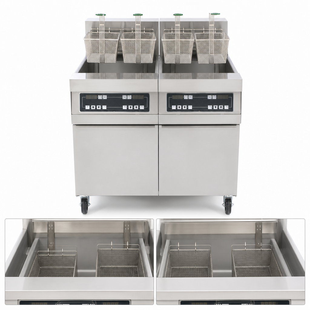 Two 80-Lb Frypots