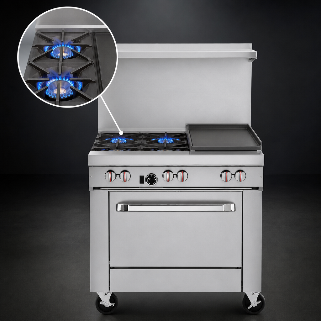 Two High-Output Open Burners