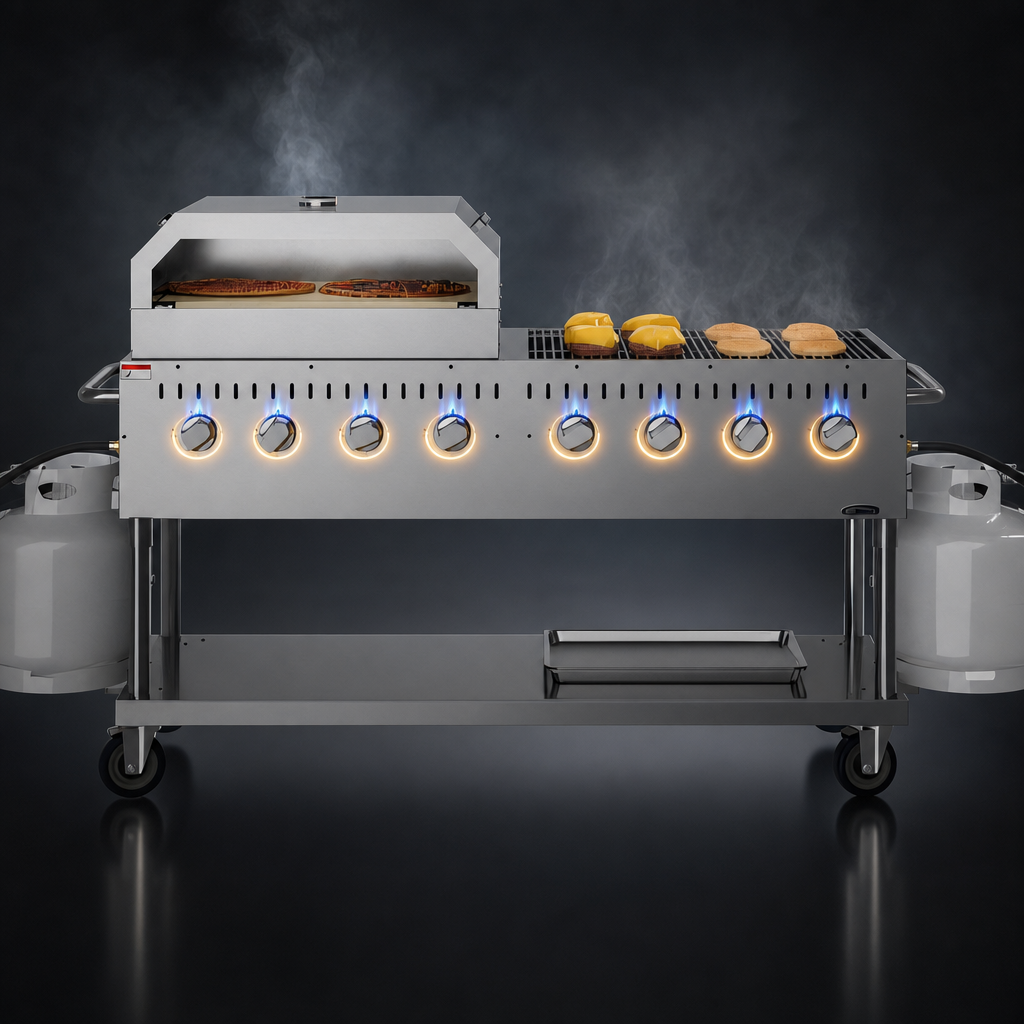 Eight High-Output Burners