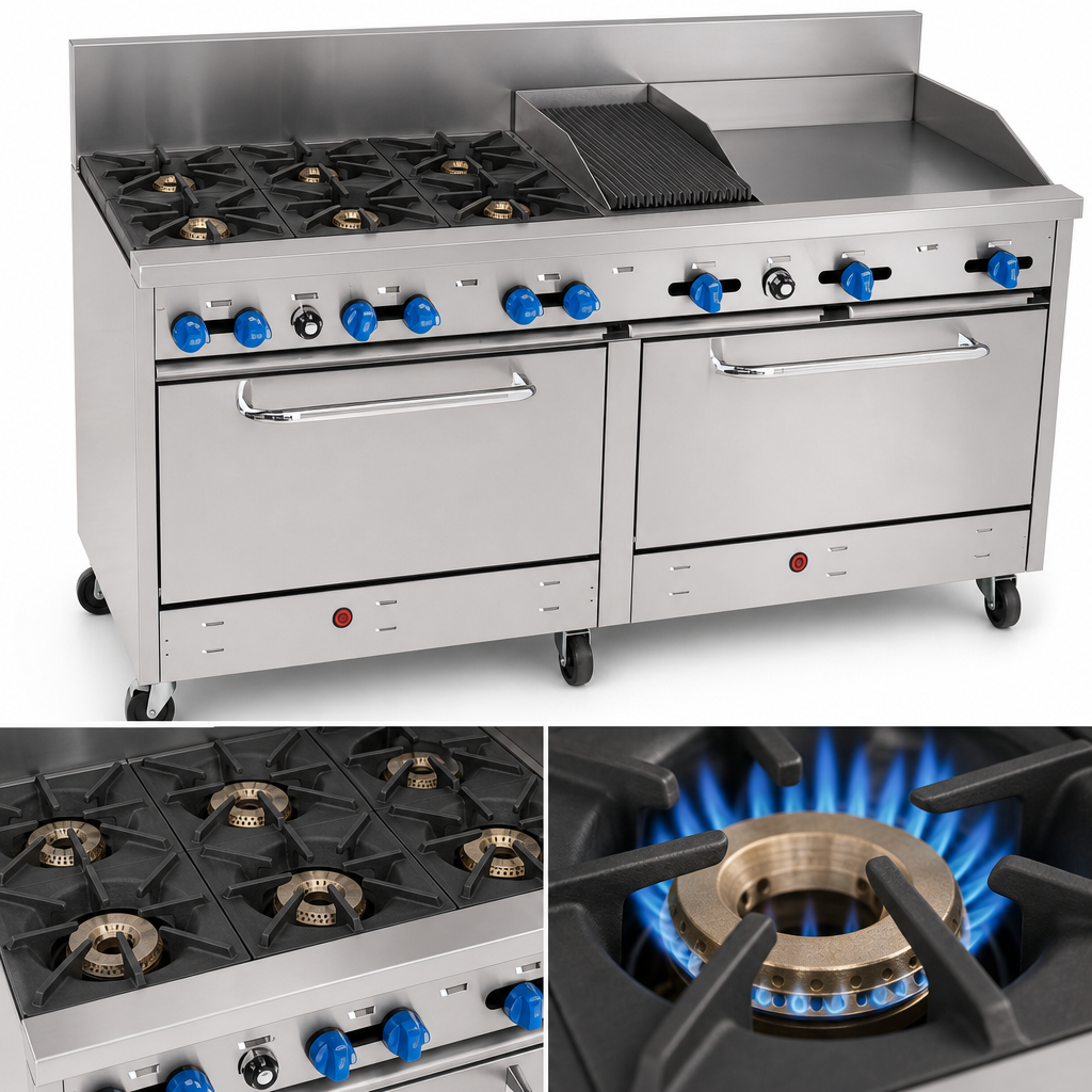 Six Open Burners