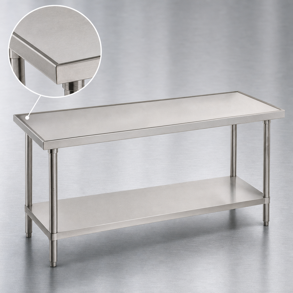 14-Gauge 304 Stainless Steel Top