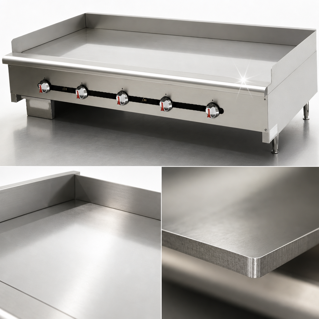 1-Inch Polished Steel Griddle Plate