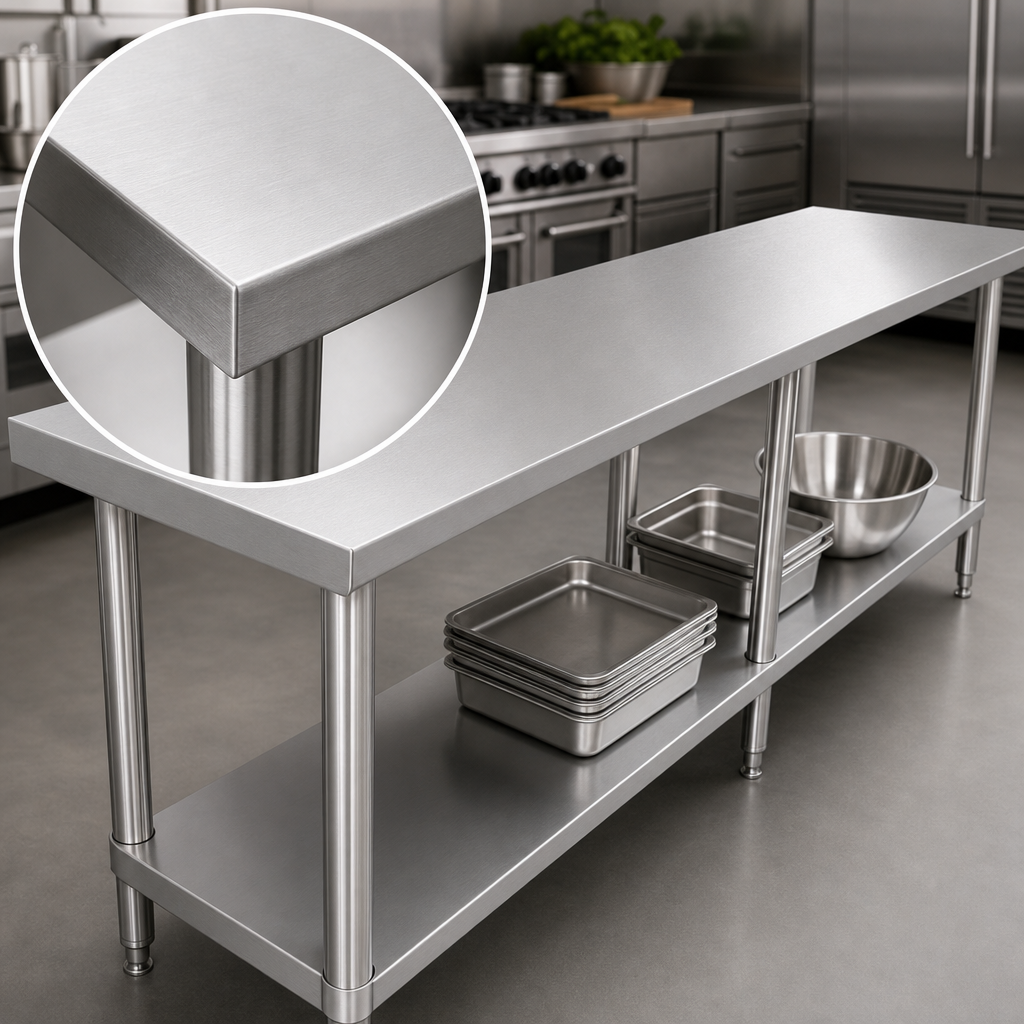 16-Gauge 304 Stainless Steel Top