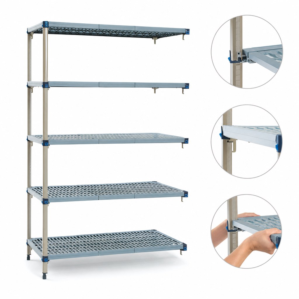 Five Quick-Adjust Shelves