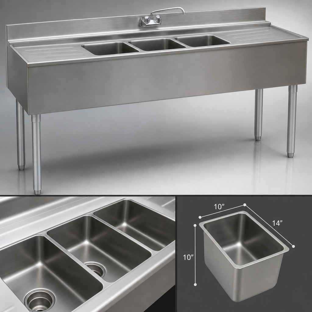 Four Deep-Drawn Compartments