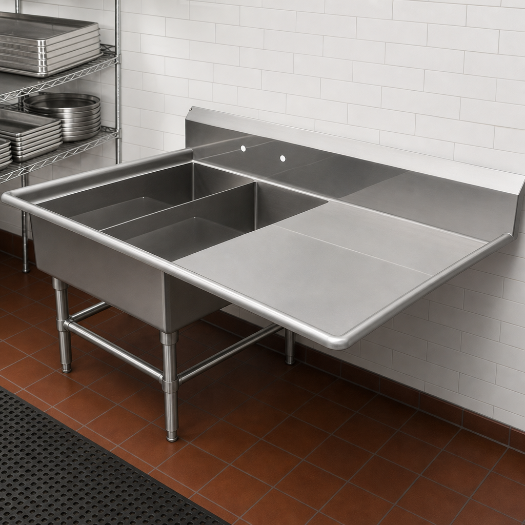 Two-Compartment Platter Sink