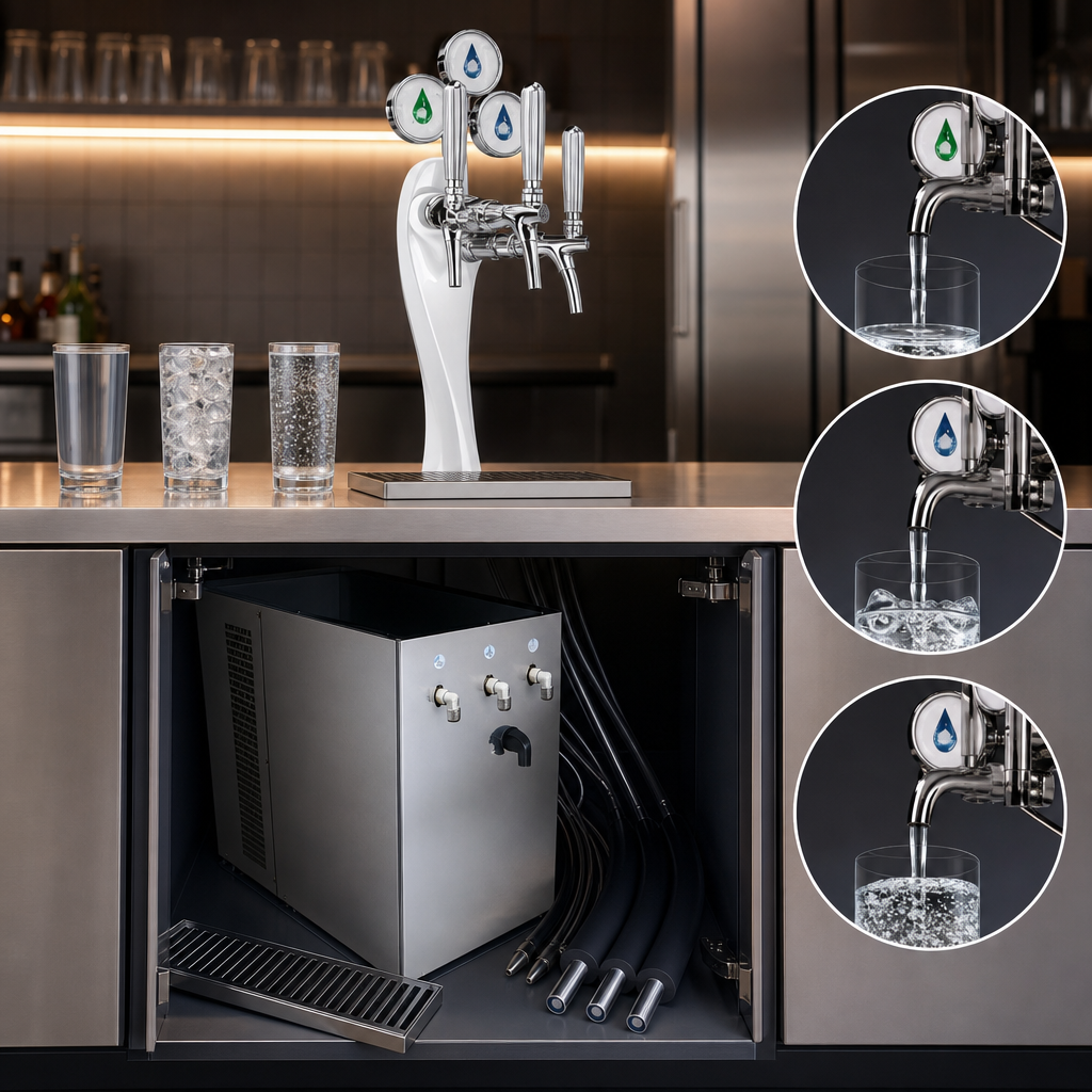 Ambient, Chilled, and Chilled Sparkling Water Service