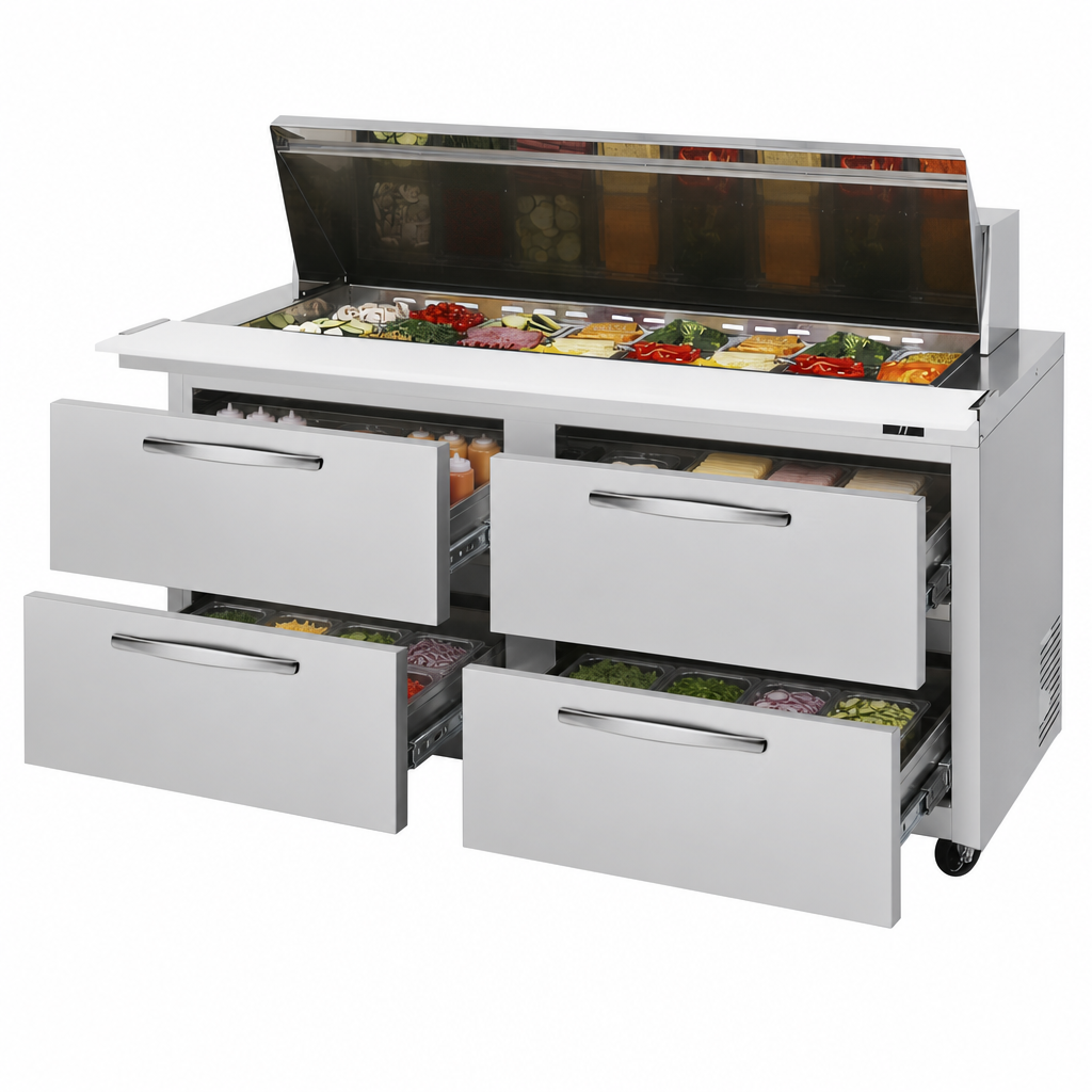 Four Refrigerated Drawers