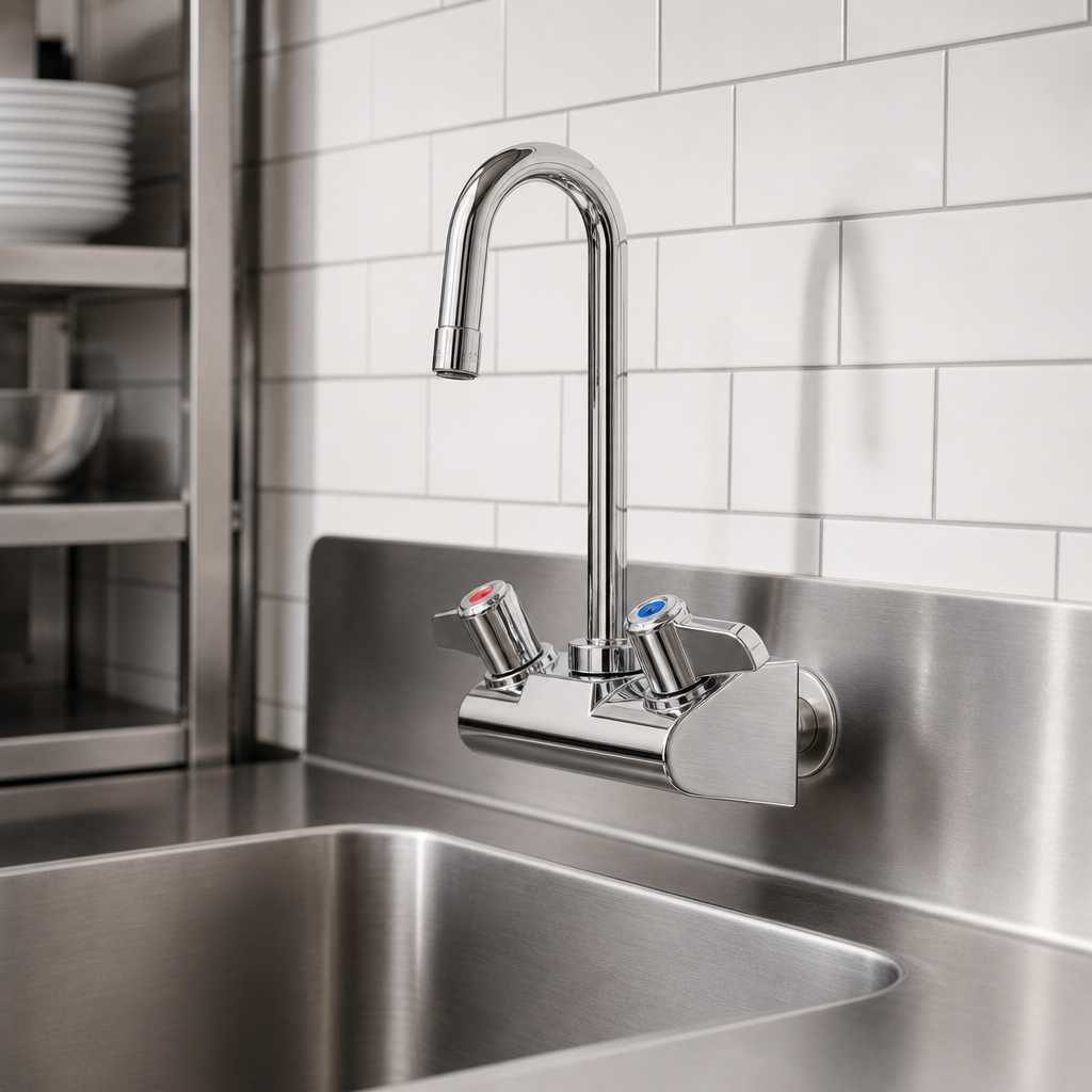 4-Inch Wall Mount Mixing Faucet