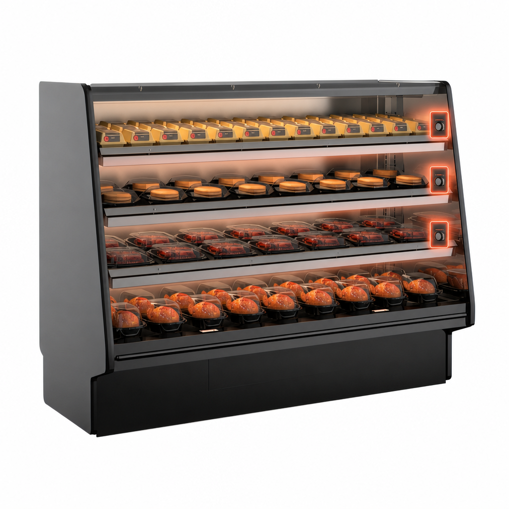 Three Individually Controlled Heated Shelves