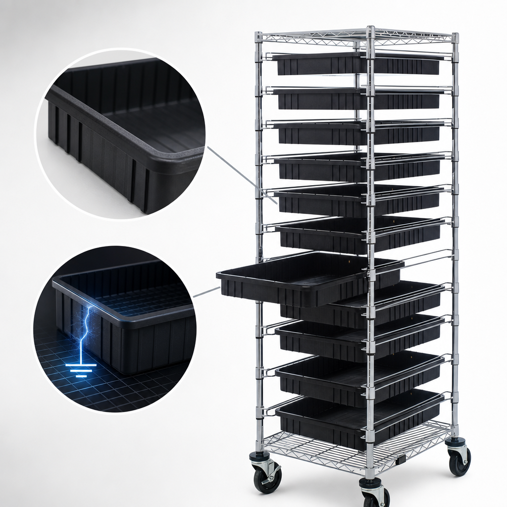 Conductive Bin Construction
