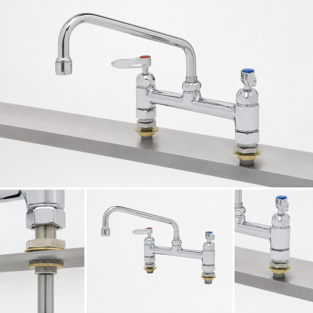 8-Inch Deck Mount Mixing Faucet