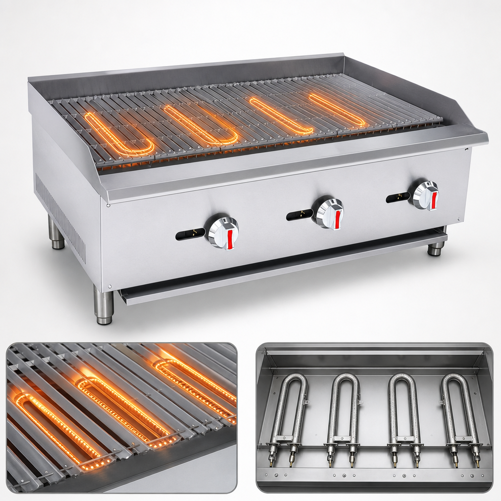 Four U-Shaped Burners