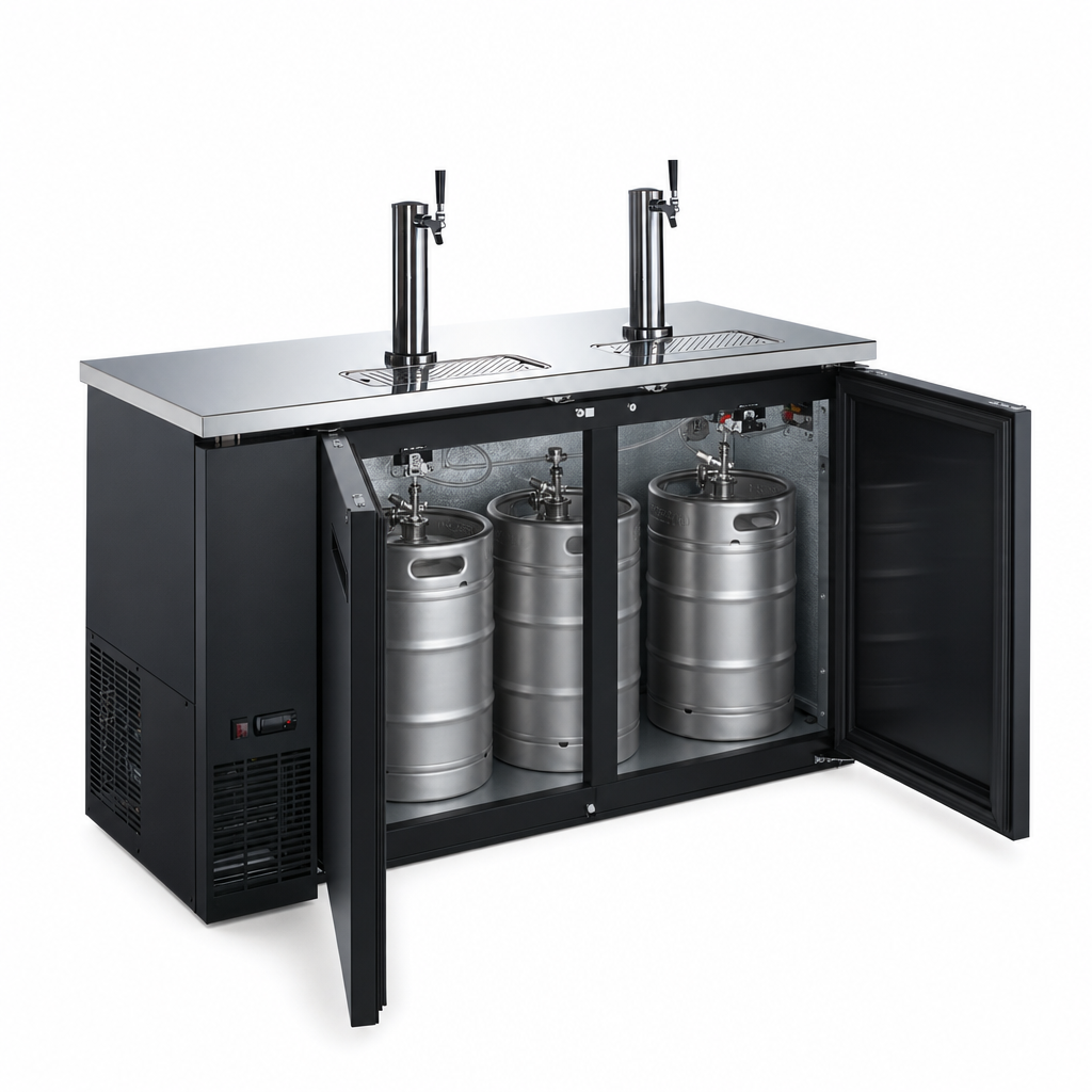 Three Half-Barrel Keg Capacity