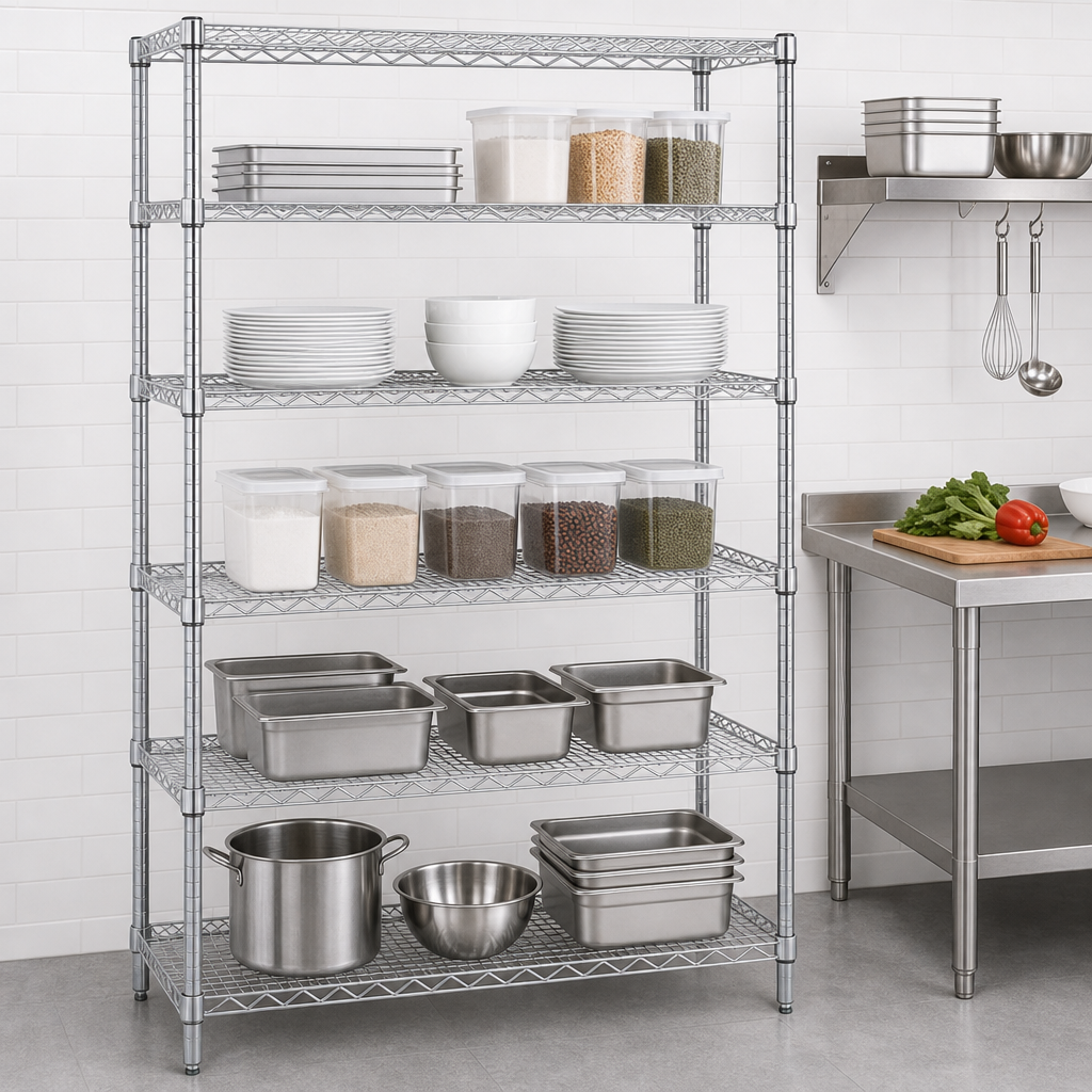 Five Wire Shelves Included