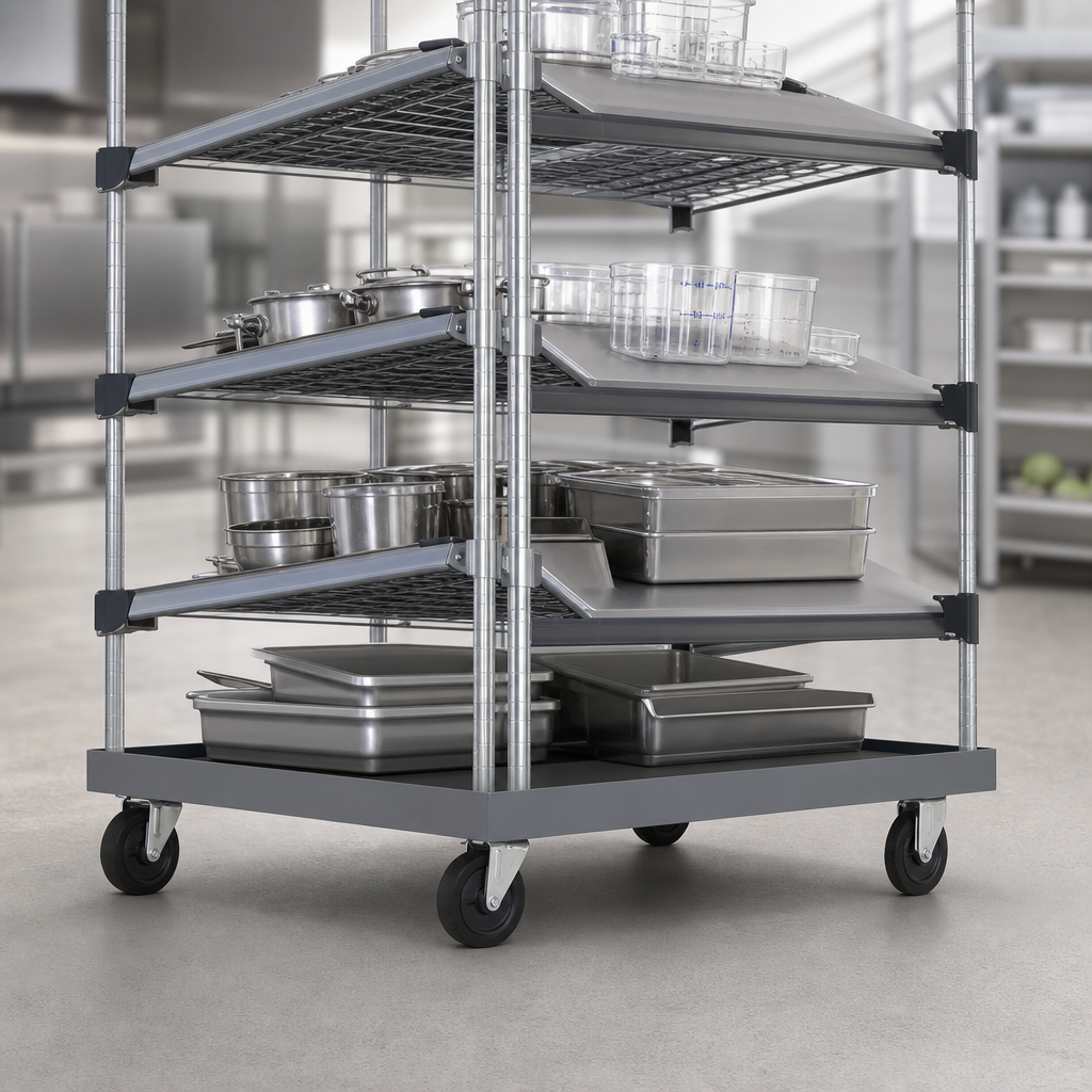 Compatible With Double-Sided Sloped Shelving