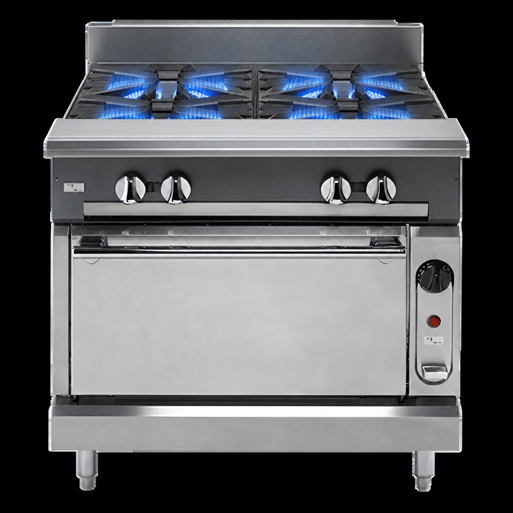 Six 35,000 BTU Open Burners