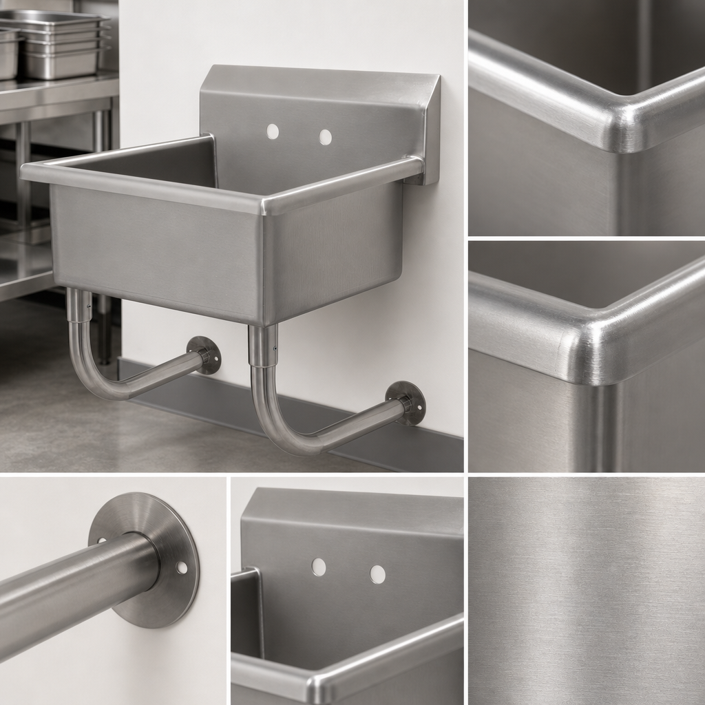 14-Gauge 304 Stainless Steel Construction