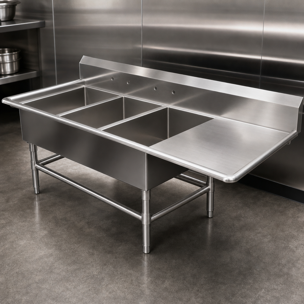 14-Gauge Type 300 Stainless Steel Construction