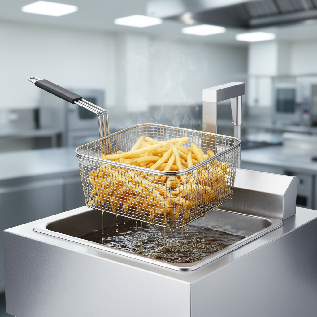 Witness the convenience and precision of the auto-lift basket as it perfectly raises cooked food from the fryer.