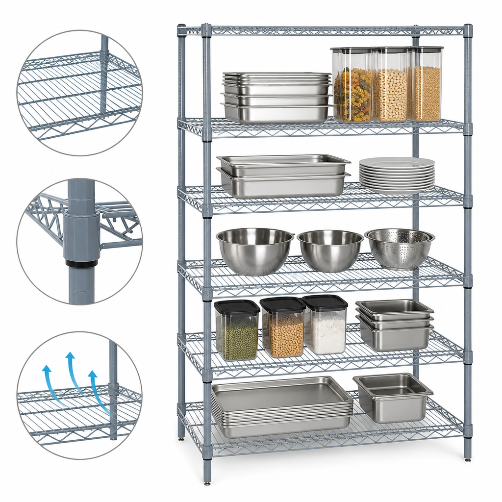 Five Wire Shelves