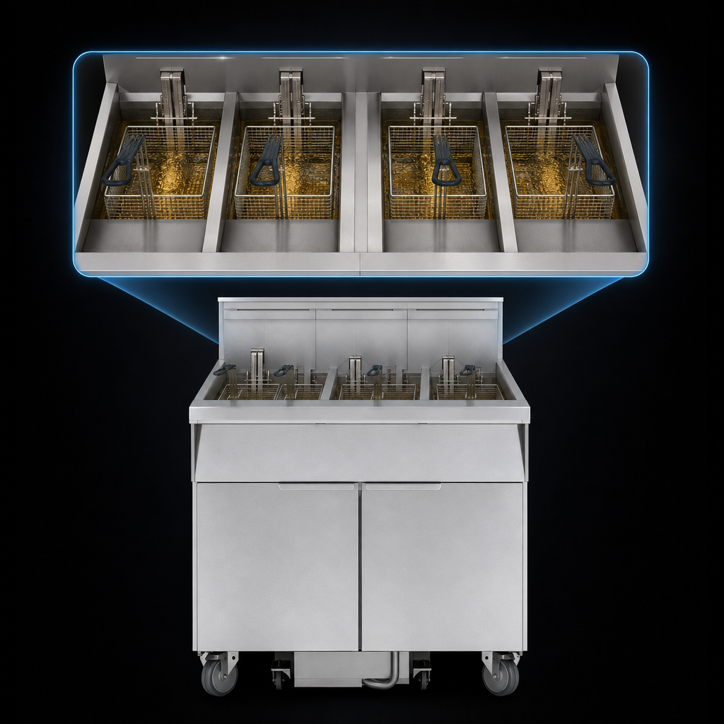 Four-Battery Fryer Design