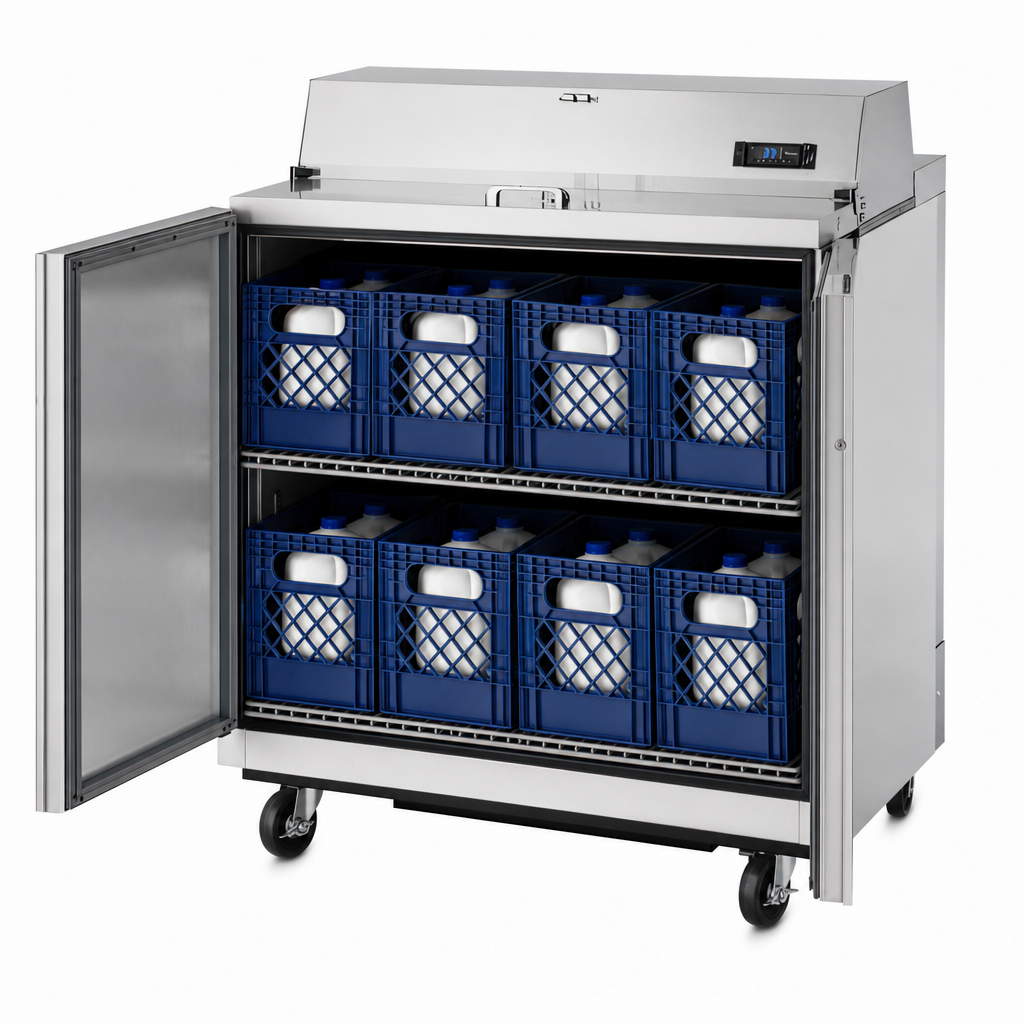 High-Capacity Milk Crate Storage