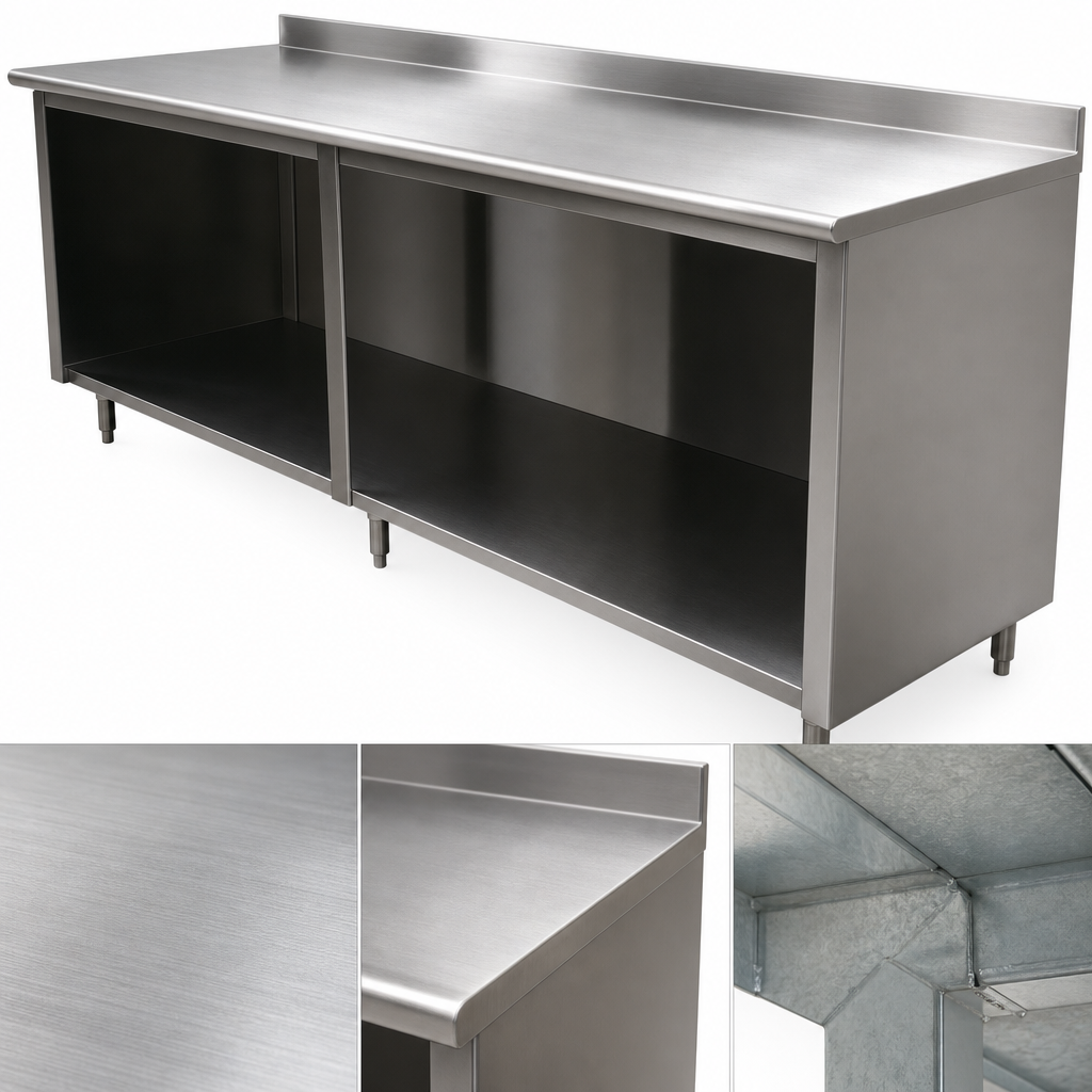 16-Gauge 304 Stainless Steel Top