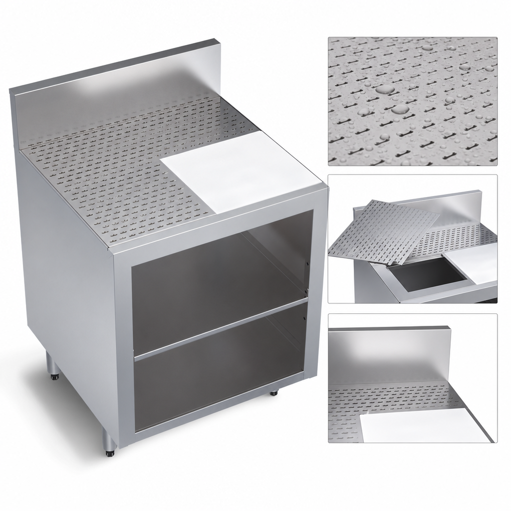 Flat Drainboard Top with Included Perforated Insert