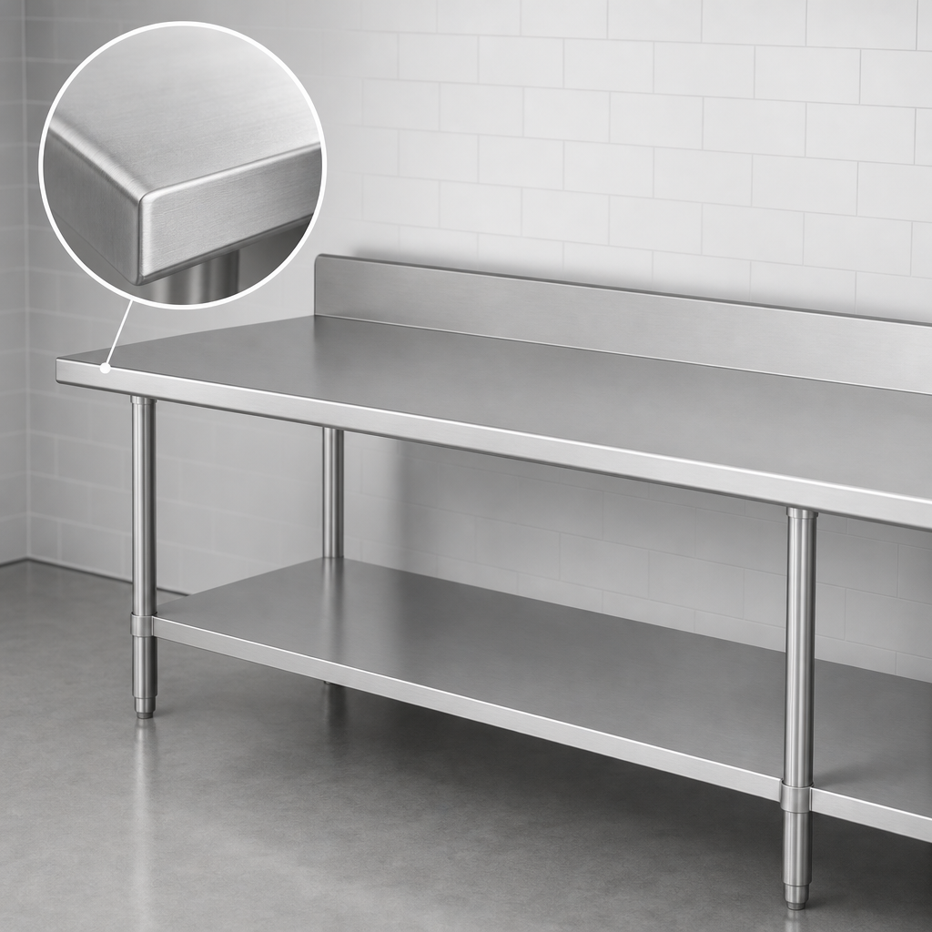16-Gauge 300-Series Stainless Steel Top