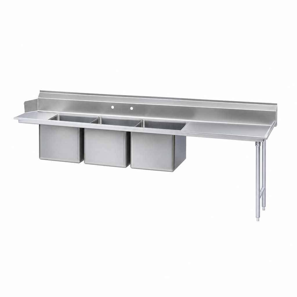 Three Fabricated Sink Compartments