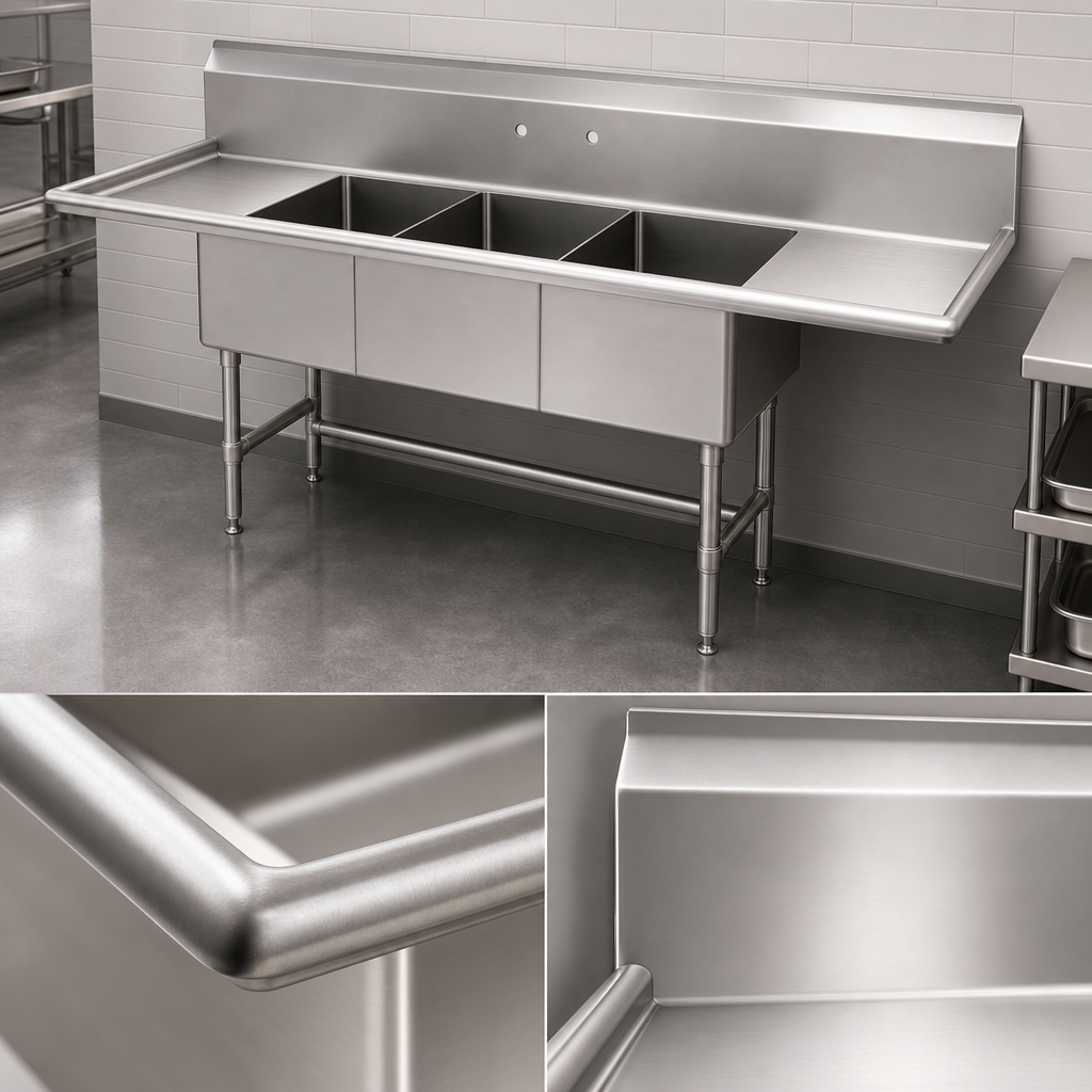 16-Gauge Type 304 Stainless Steel Construction
