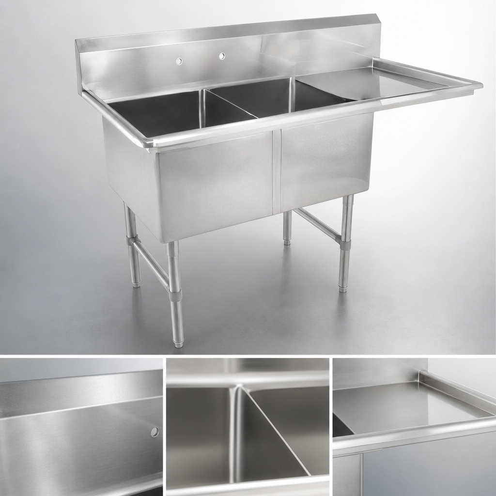 16-Gauge Type 300 Stainless Steel Construction