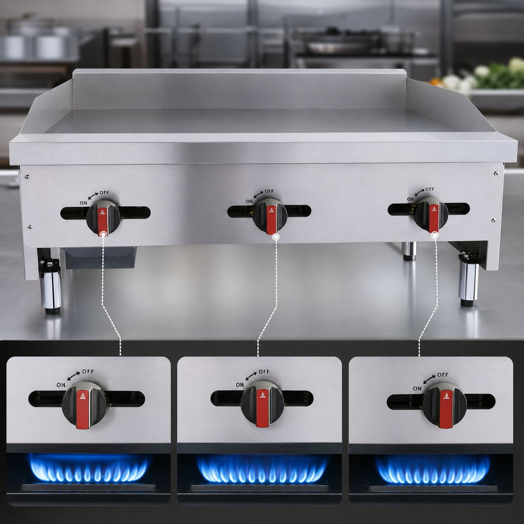 3 Manual-Controlled Burners