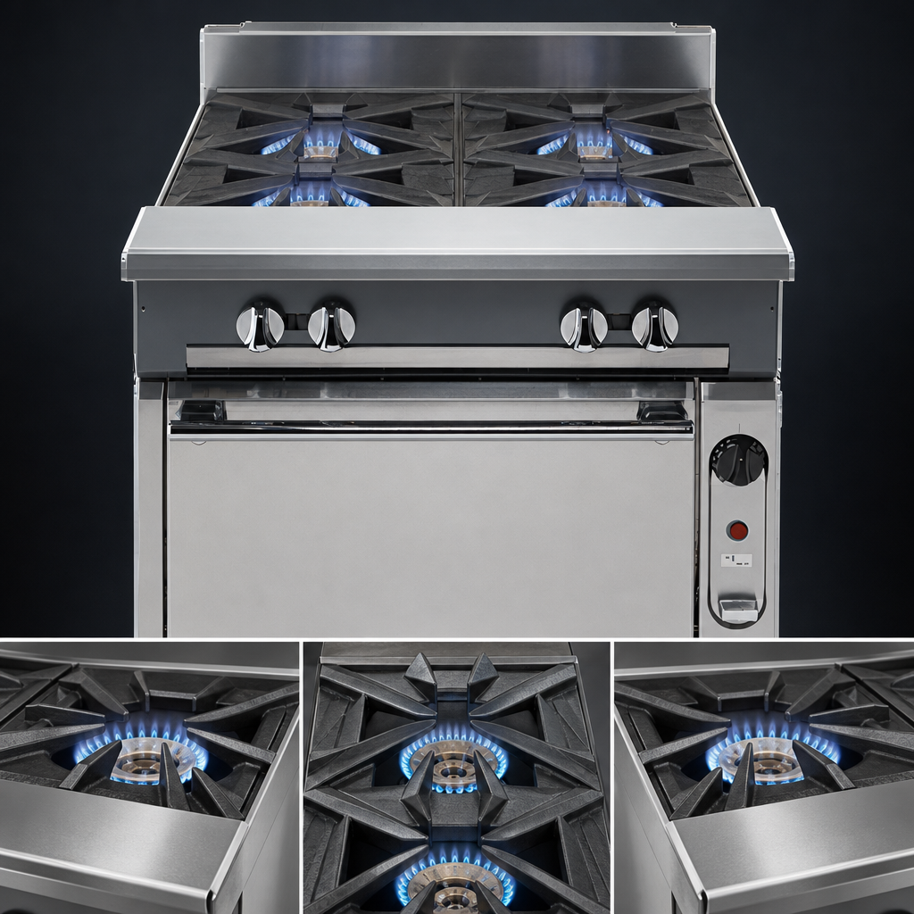 Four Open Burners