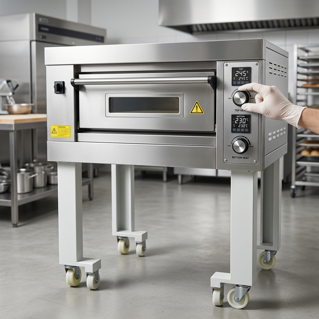 Experience precise baking versatility with the oven's independent top and bottom heat controls.