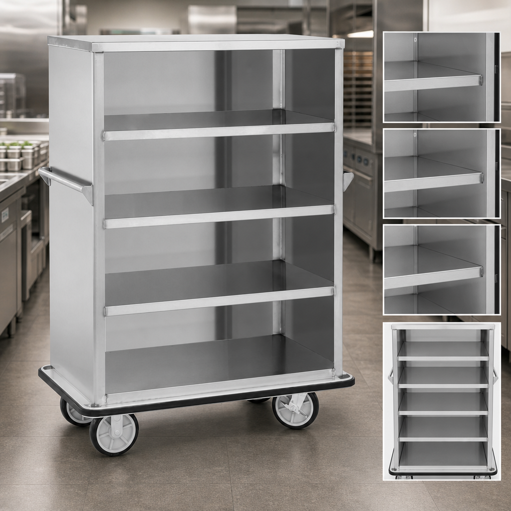 Five Stainless Steel Shelves
