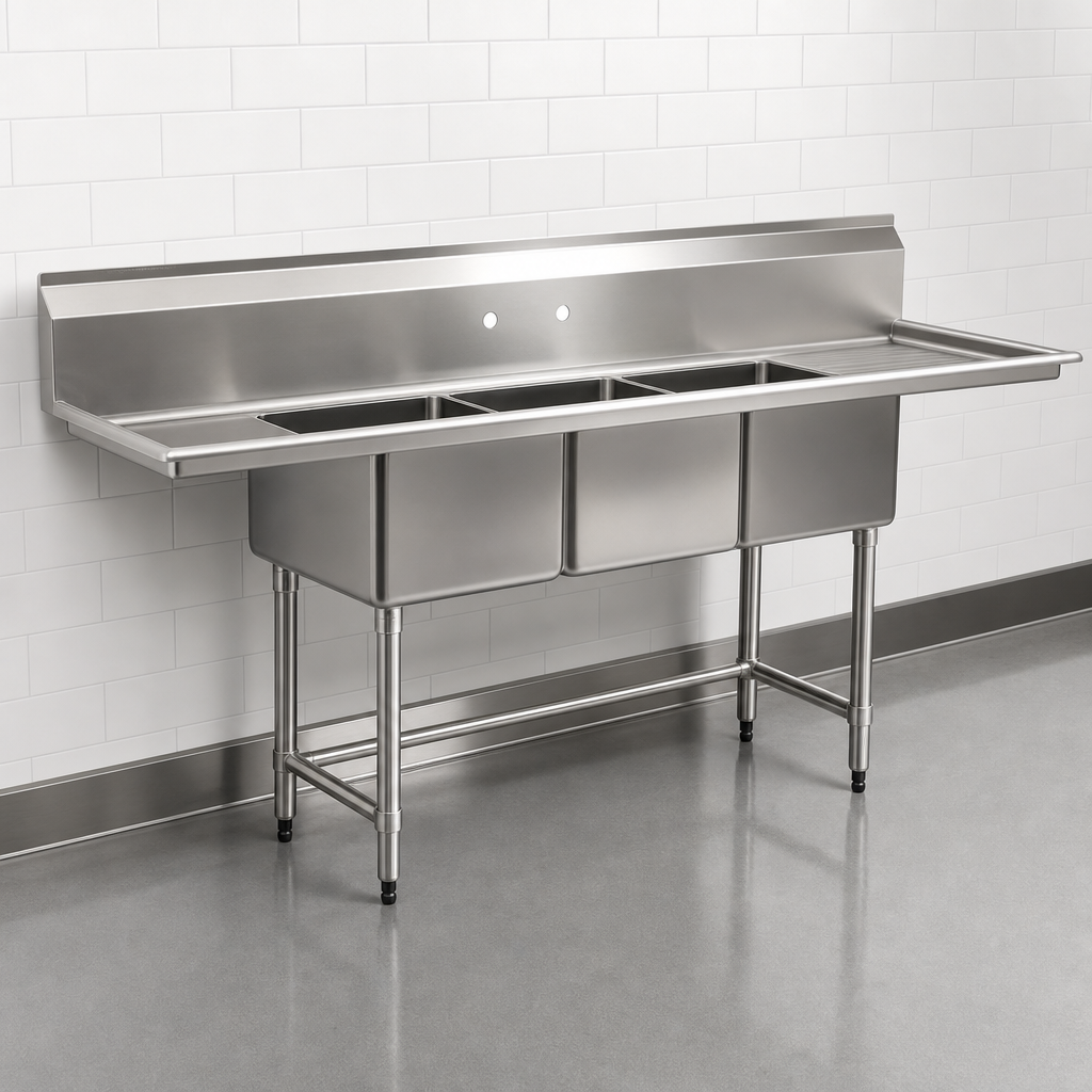 16-Gauge 304 Stainless Steel Construction