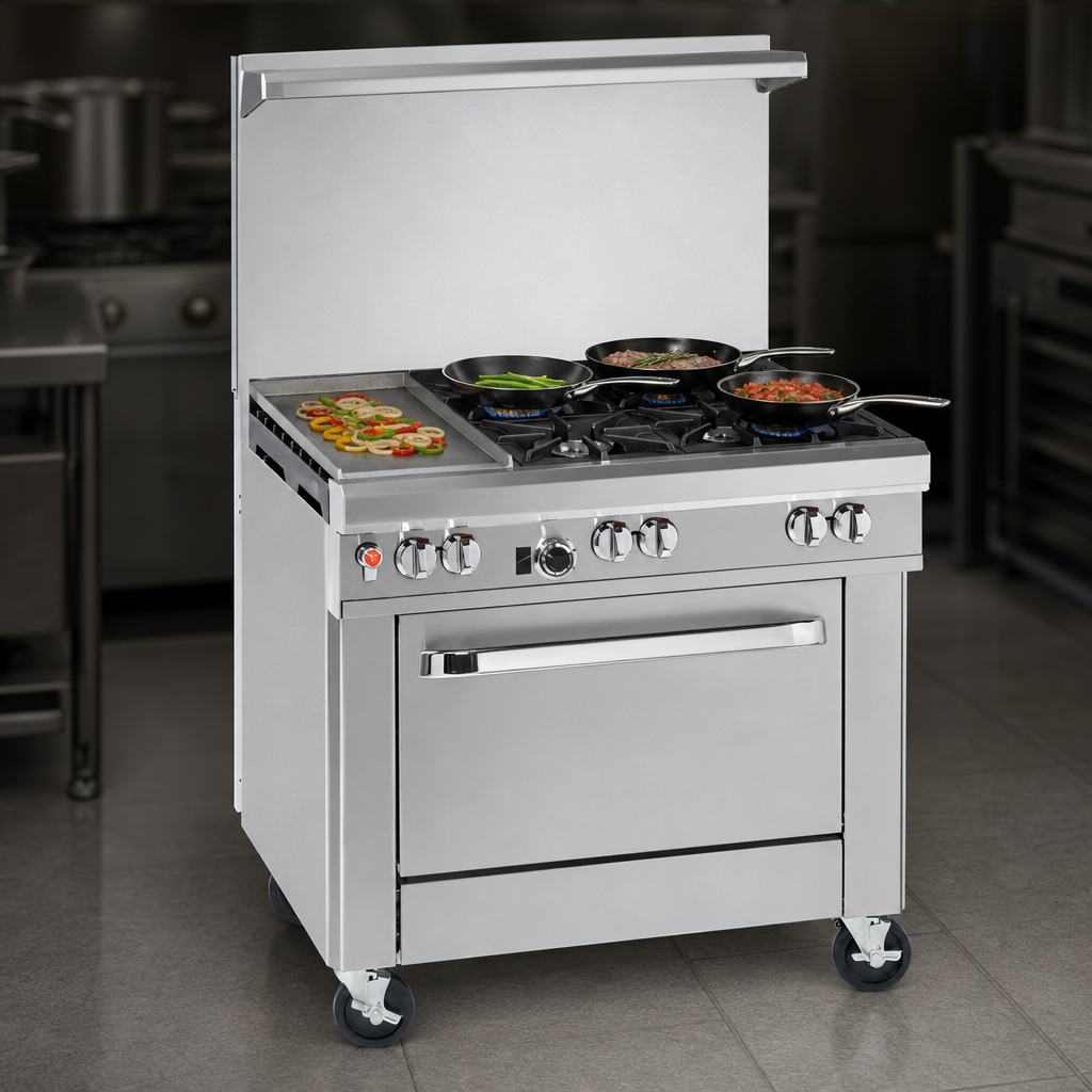 Mixed Burner And Griddle Top