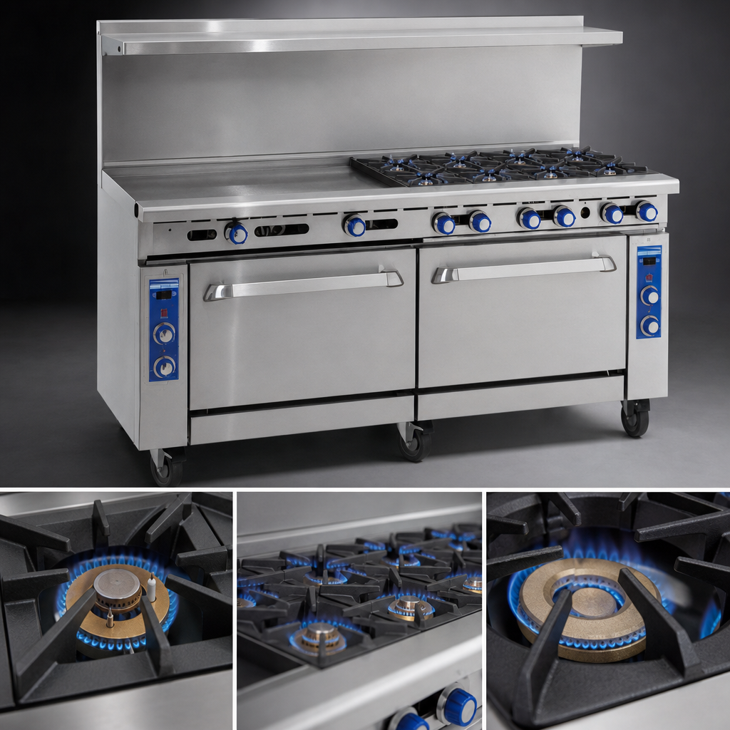 Six Open Burners