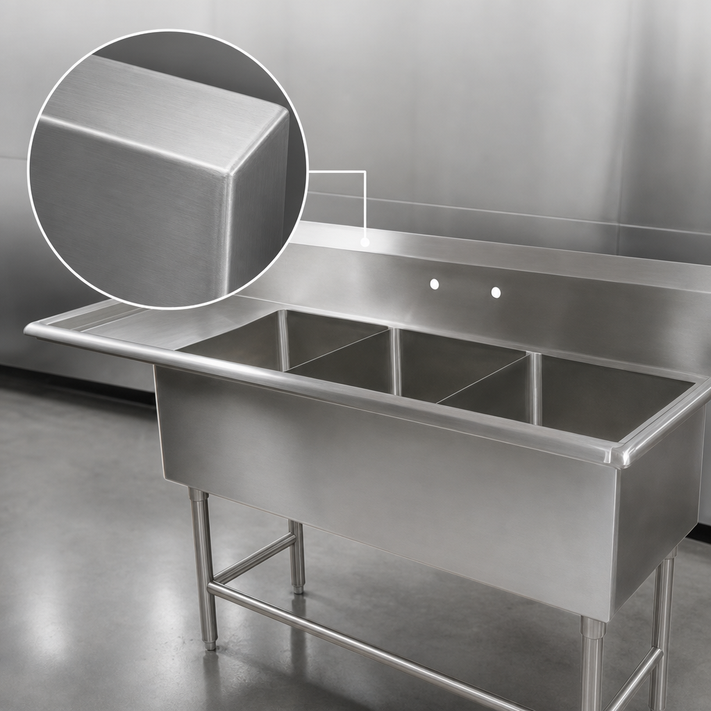 14-Gauge Type 300 Stainless Steel Top