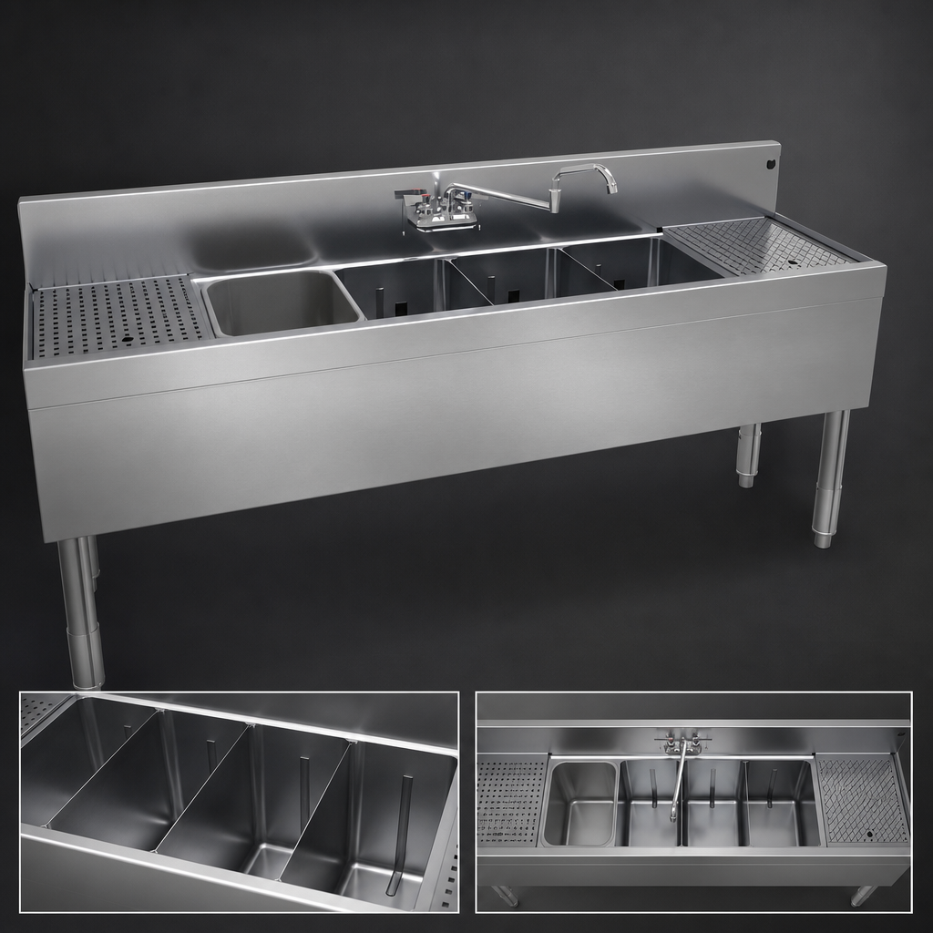Four Sink Compartments