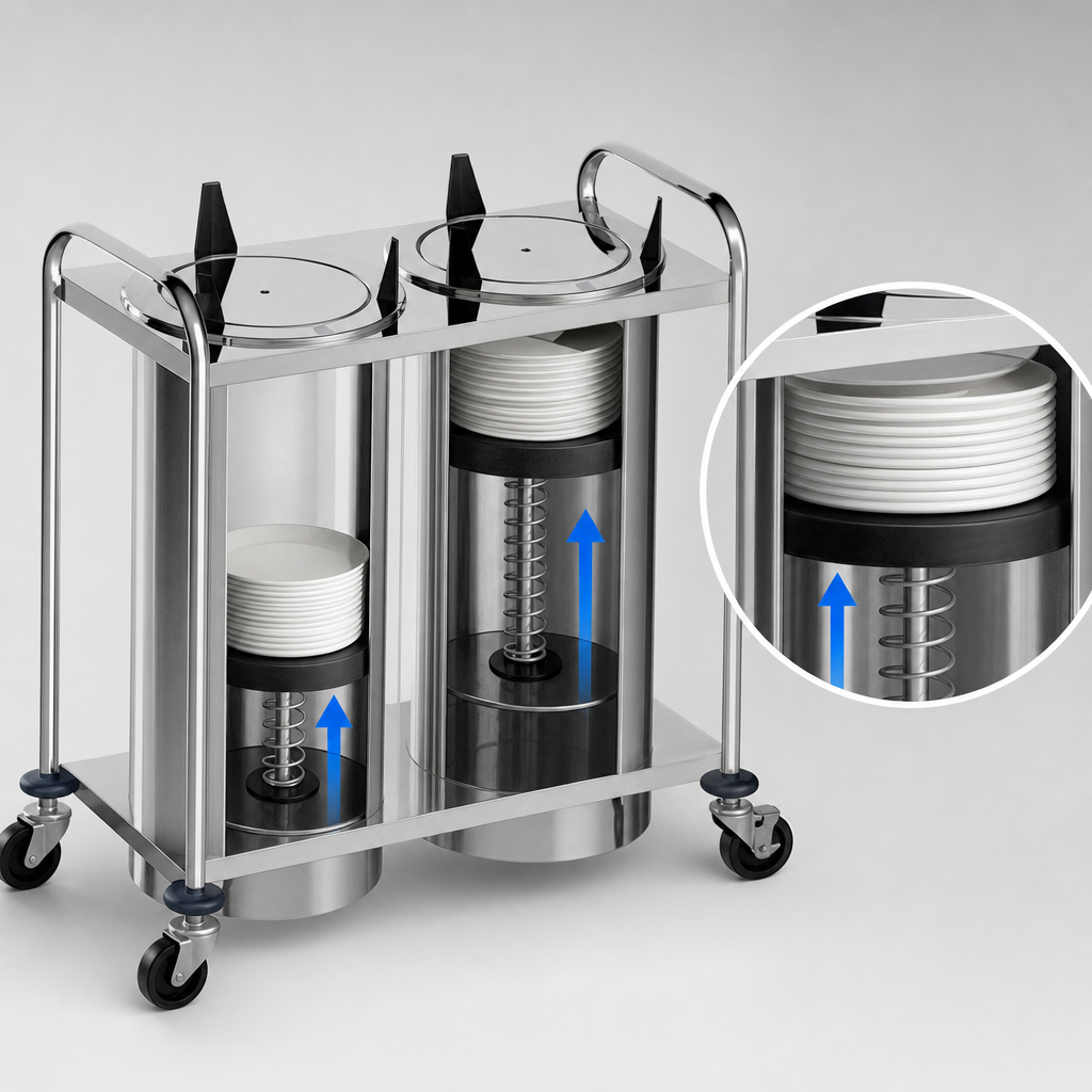 Self-Elevating Dispensing Tubes