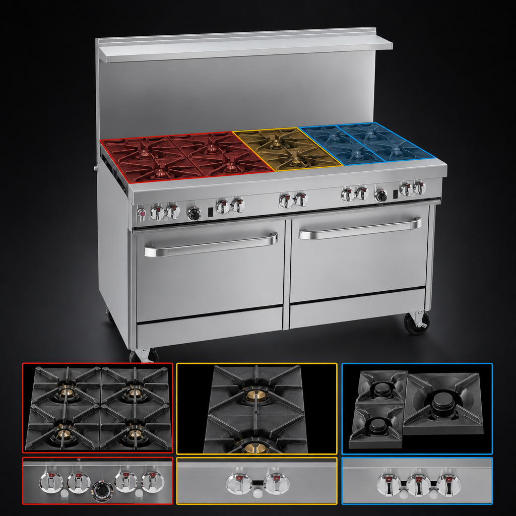 Nine-Burner Cooktop