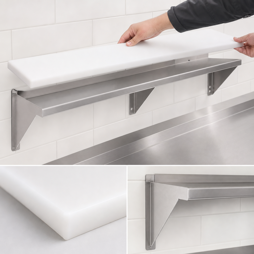 Removable White Poly Cutting Board